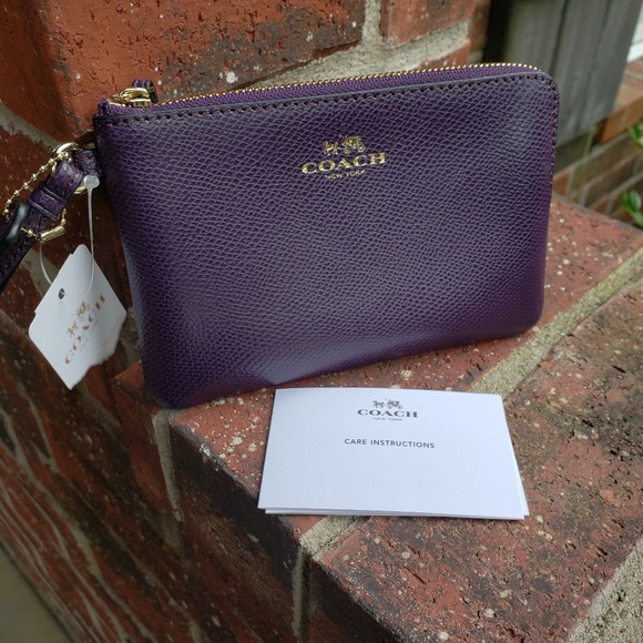 Coach Handbags - NWT coach purple wristlet f54626